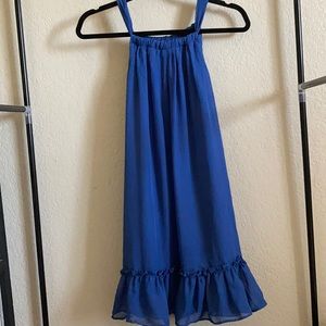 twentyone Blue Belted Flowy Dress
